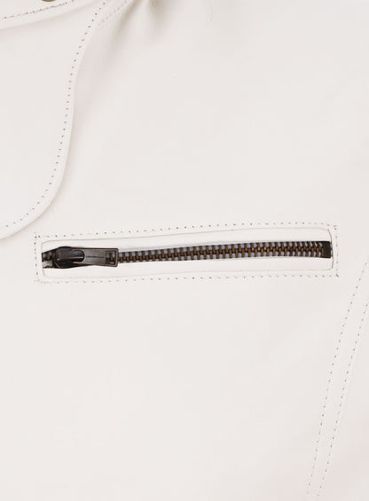 Off White Leather Jacket # 217