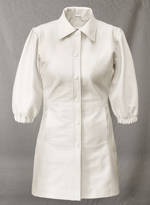 Off White Margot Robbie Leather Dress - LeatherCult