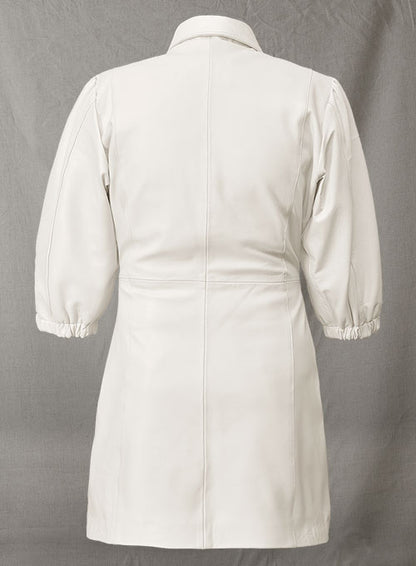 Off White Margot Robbie Leather Dress - LeatherCult