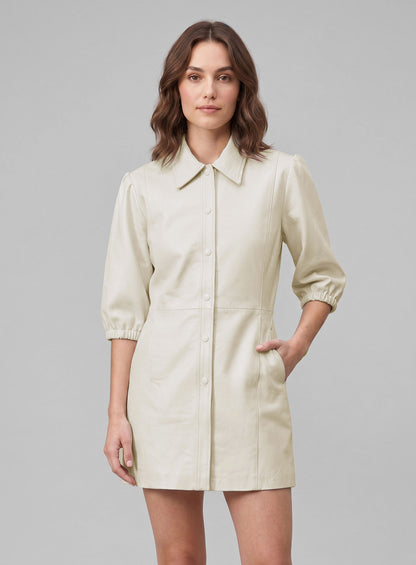Off White Margot Robbie Leather Dress