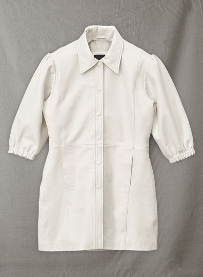 Off White Margot Robbie Leather Dress - LeatherCult