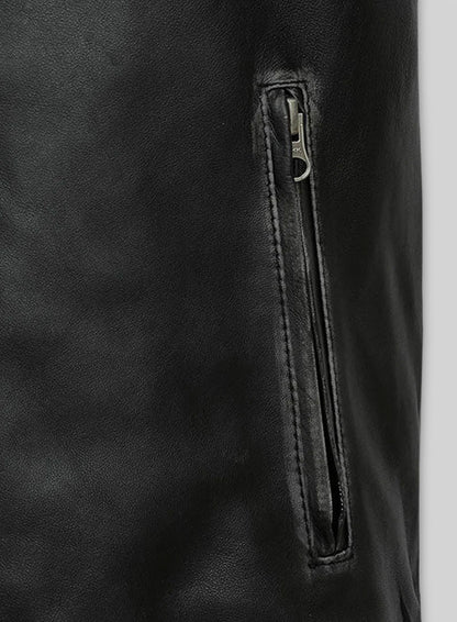 Ontario Rubbed Black Leather Jacket