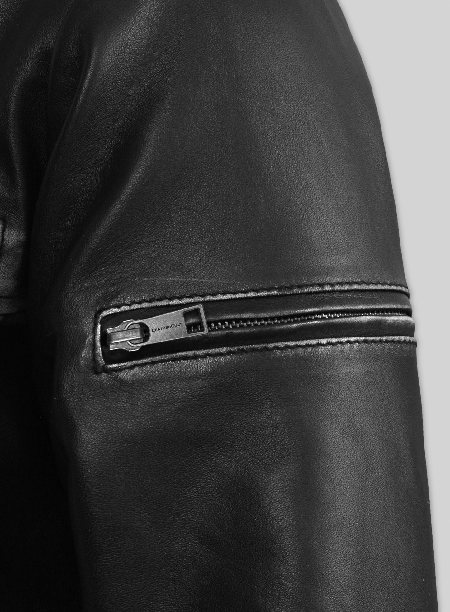Ontario Rubbed Black Leather Jacket