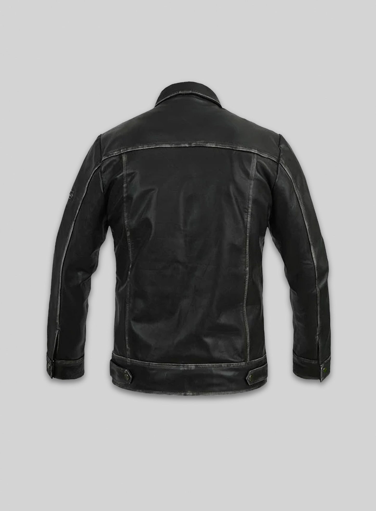 Ontario Rubbed Black Leather Jacket