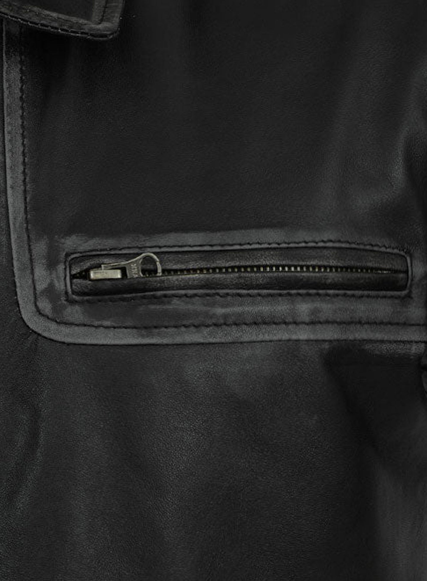 Ontario Rubbed Black Leather Jacket