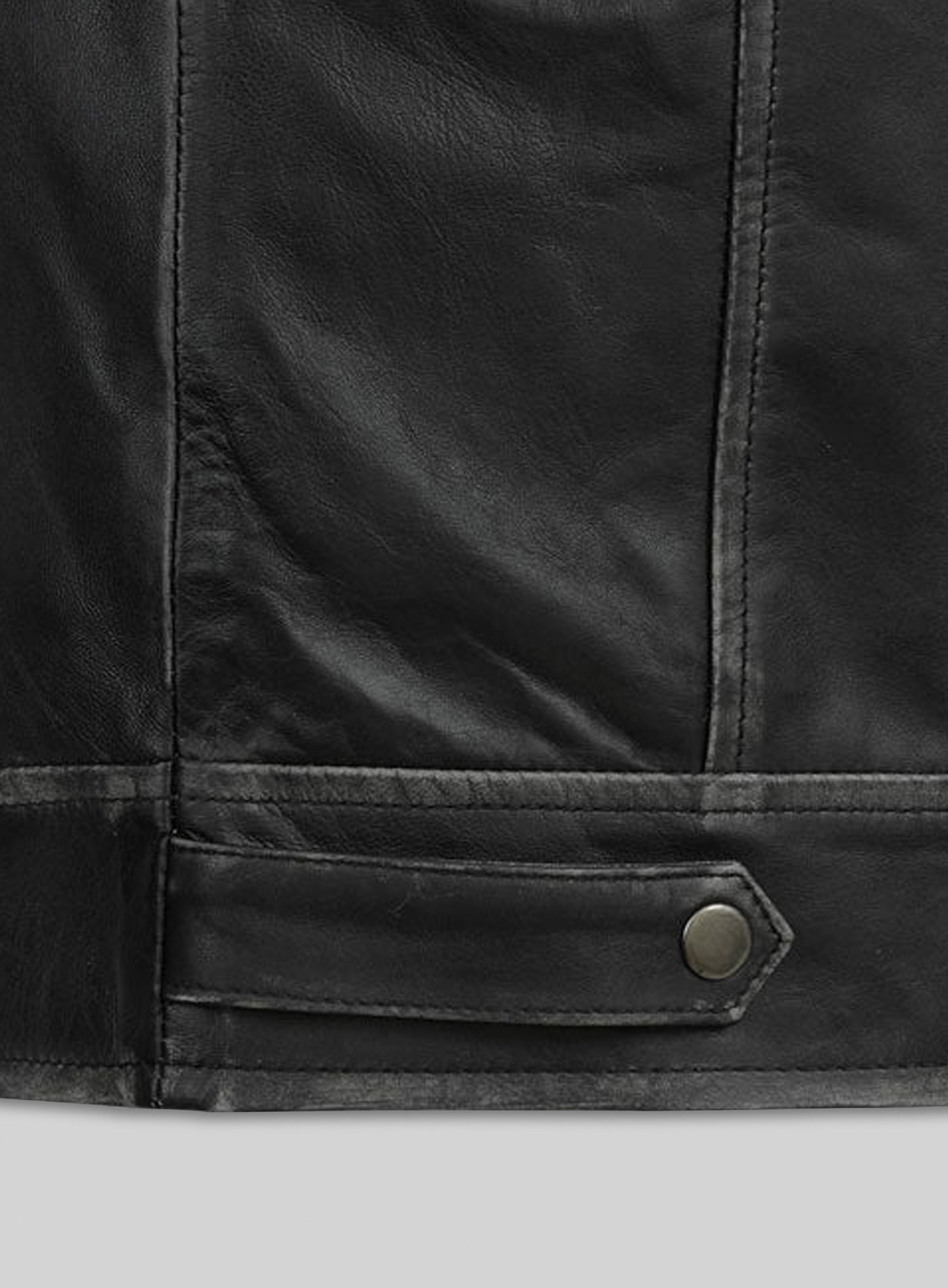 Ontario Rubbed Black Leather Jacket