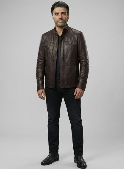 Oscar Isaac Star Wars: The Last Jedi Leather Jacket