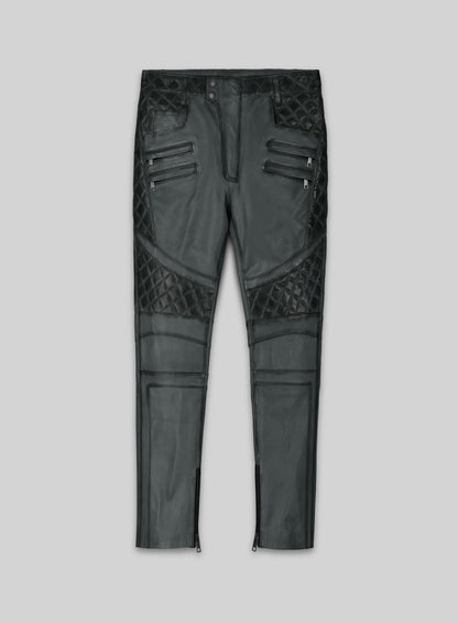 Outlaw Burnt Charcoal Leather Pants