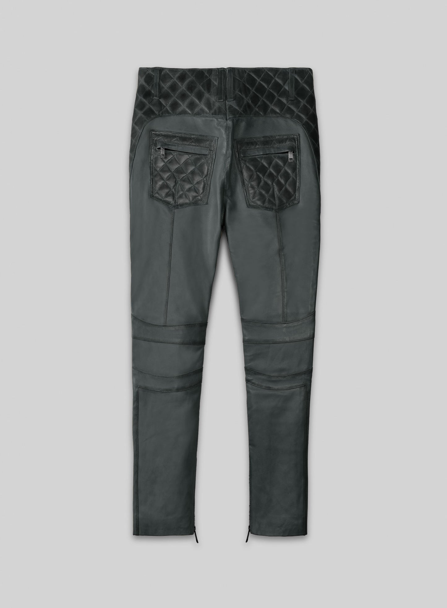 Outlaw Burnt Charcoal Leather Pants