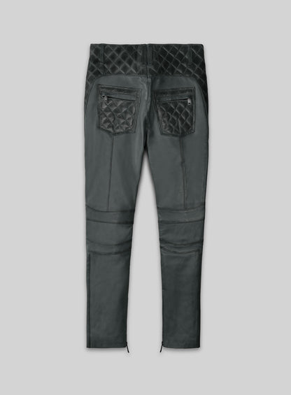 Outlaw Burnt Charcoal Leather Pants