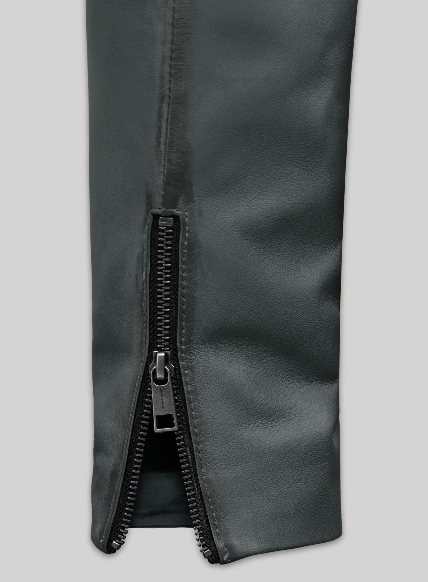 Outlaw Burnt Charcoal Leather Pants