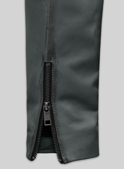 Outlaw Burnt Charcoal Leather Pants