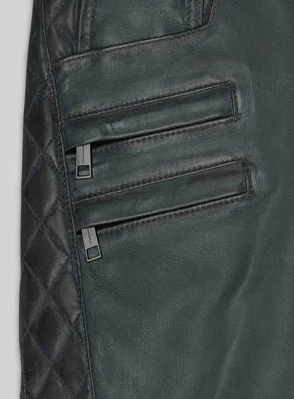 Outlaw Burnt Charcoal Leather Pants