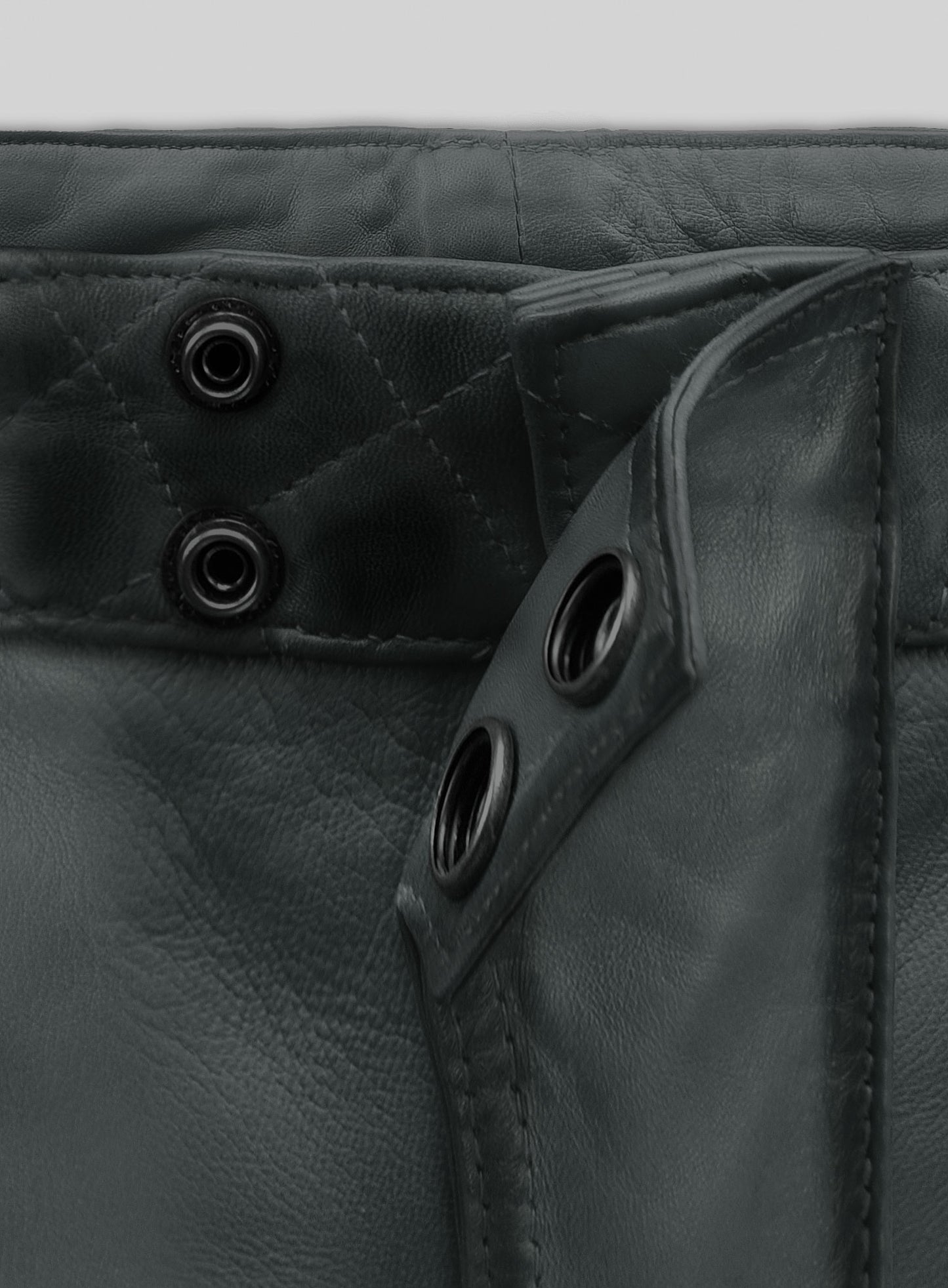 Outlaw Burnt Charcoal Leather Pants