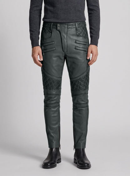 Outlaw Burnt Charcoal Leather Pants