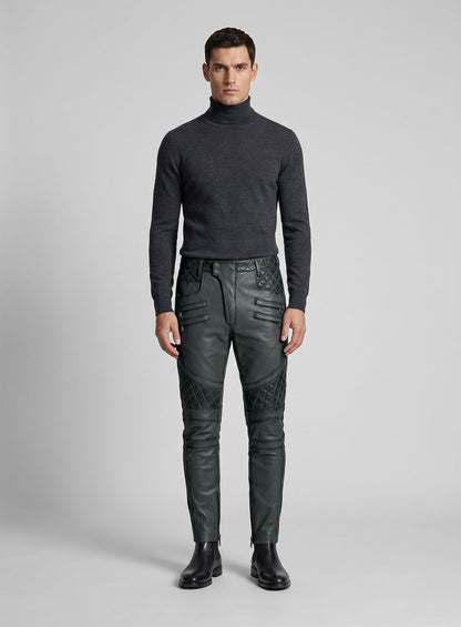 Outlaw Burnt Charcoal Leather Pants