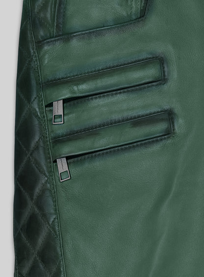 Outlaw Burnt Green Leather Pants