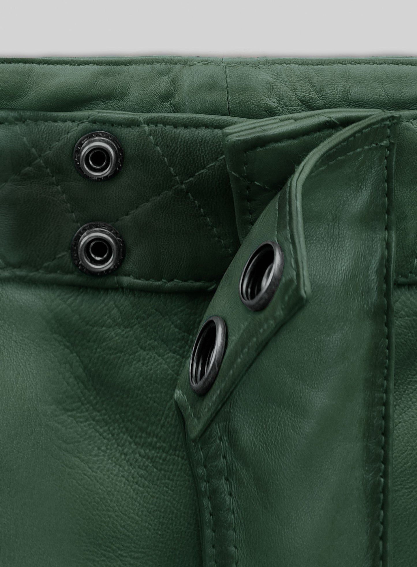 Outlaw Burnt Green Leather Pants