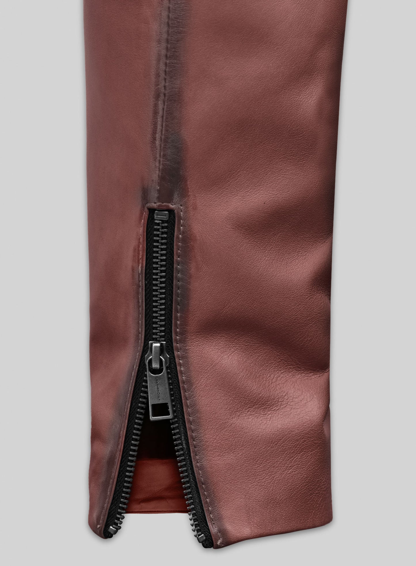 Outlaw Burnt Maroon Leather Pants