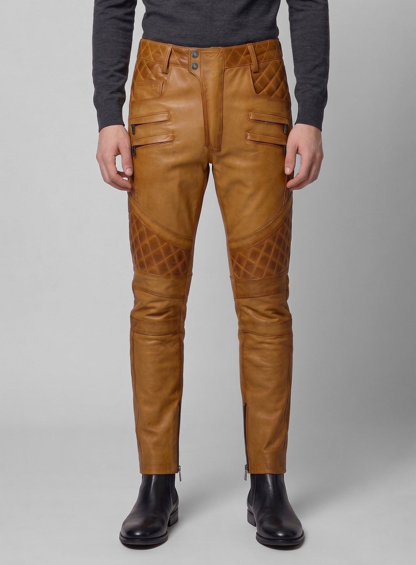 Outlaw Burnt Mustard Leather Pants