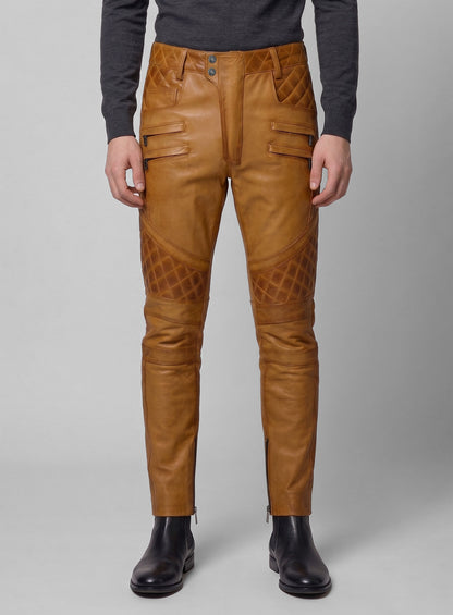 Outlaw Burnt Mustard Leather Pants