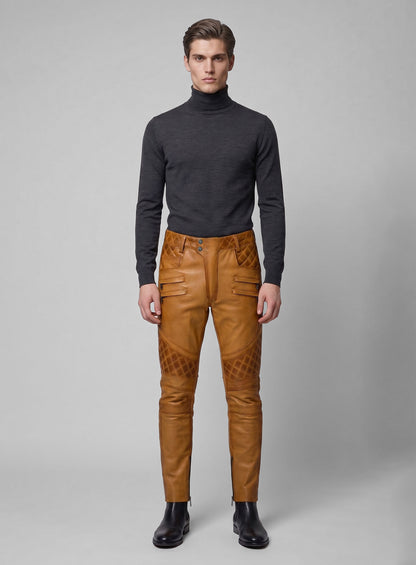 Outlaw Burnt Mustard Leather Pants