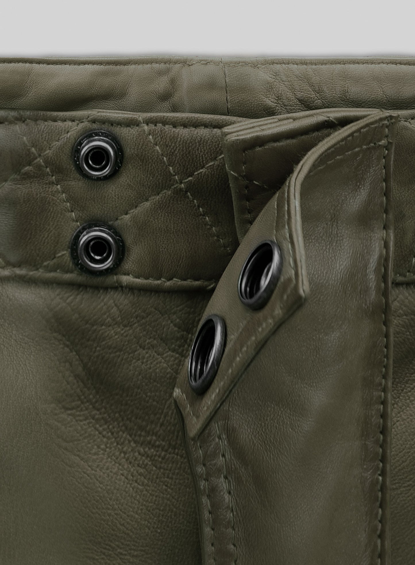 Outlaw Burnt Olive Leather Pants