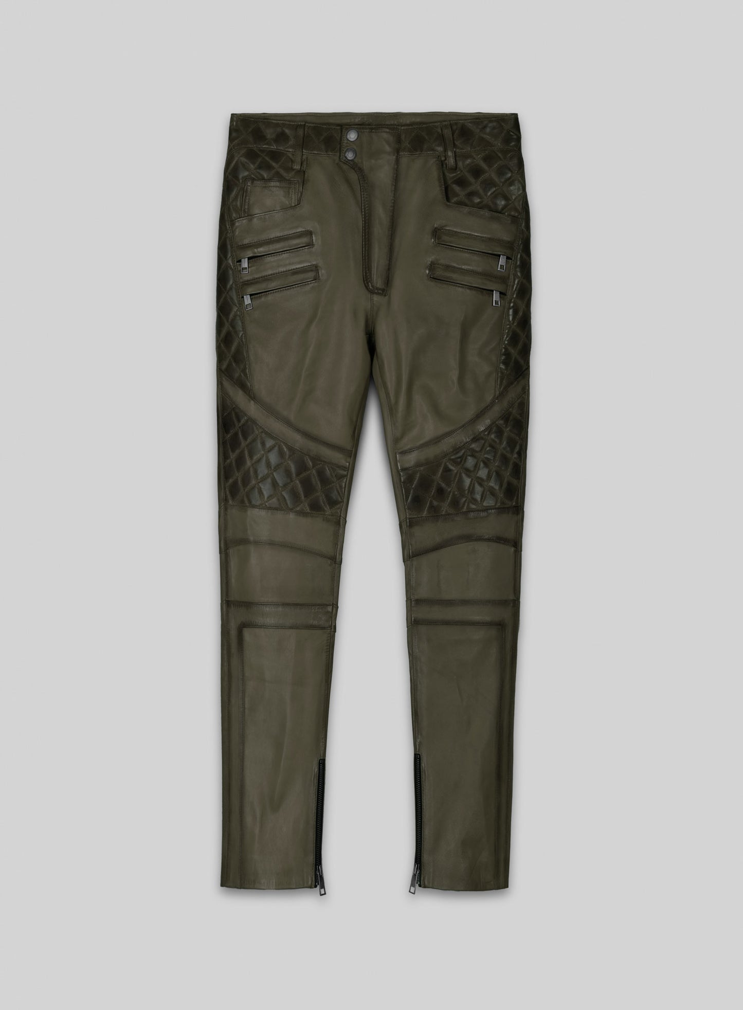 Outlaw Burnt Olive Leather Pants