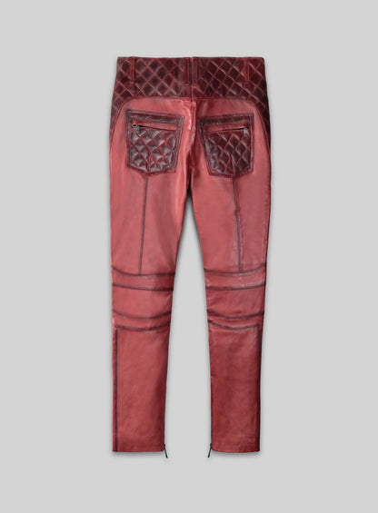 Outlaw Burnt Red Leather Pants
