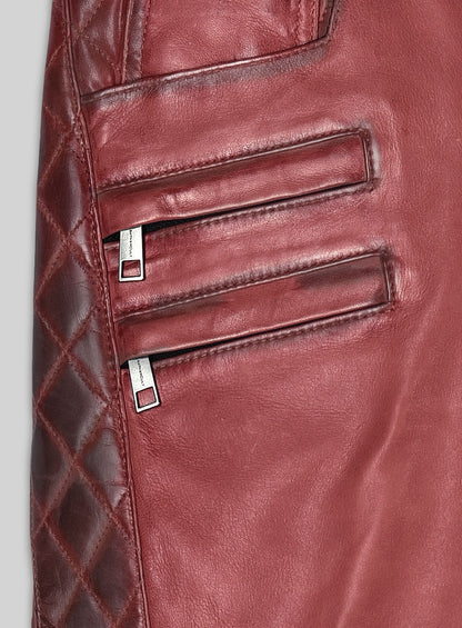 Outlaw Burnt Red Leather Pants