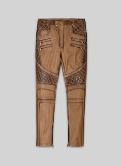 Outlaw Burnt Tan Leather Pants