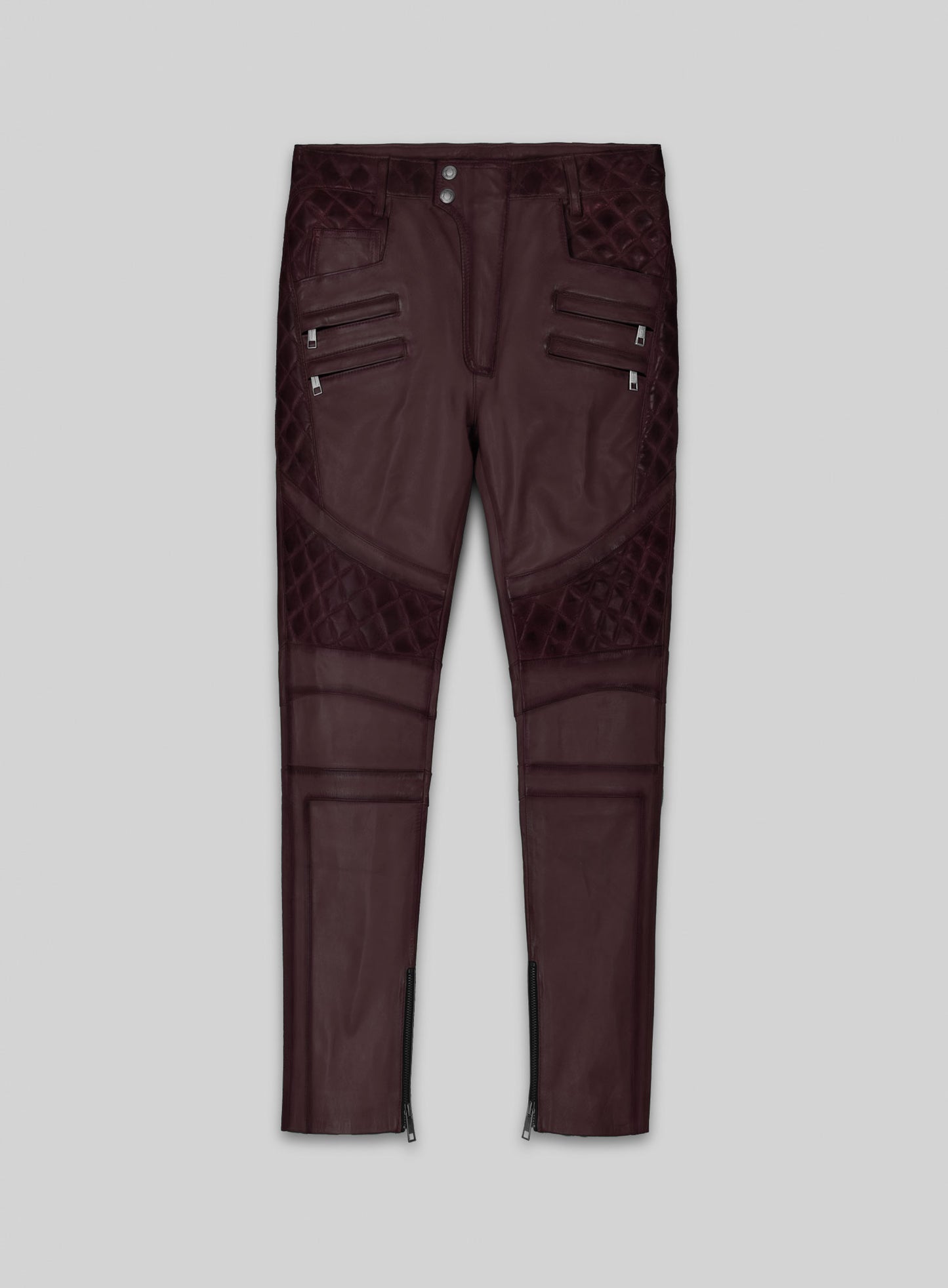 Outlaw Burnt Wine Leather Pants