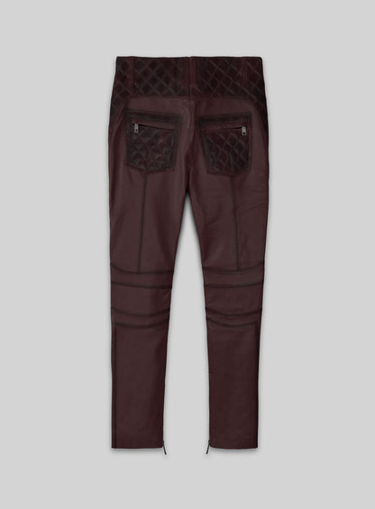 Outlaw Burnt Wine Leather Pants