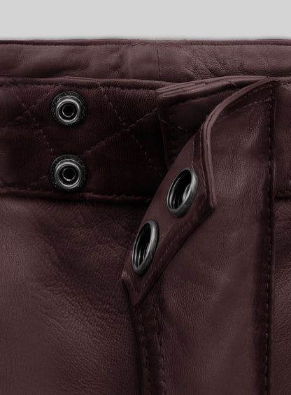 Outlaw Burnt Wine Leather Pants