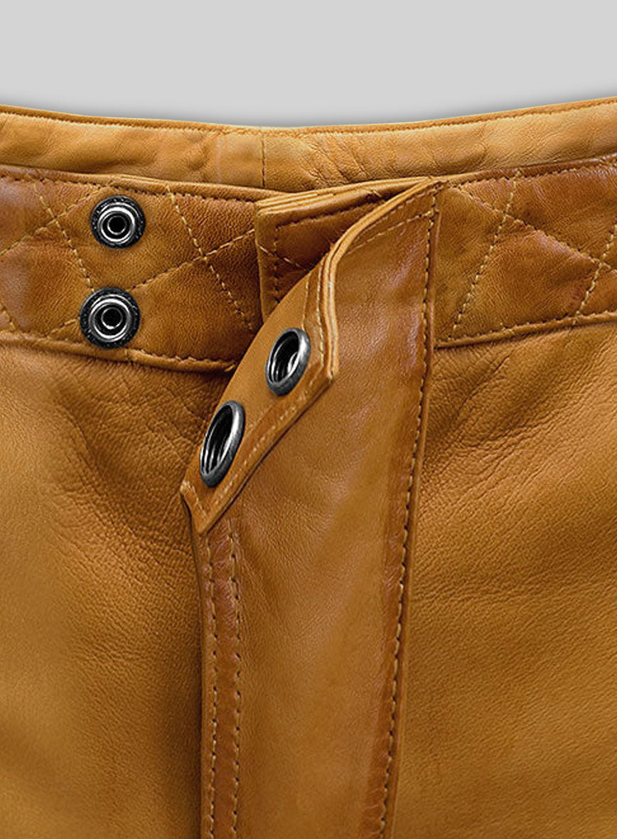 Outlaw Burnt Mustard Leather Pants