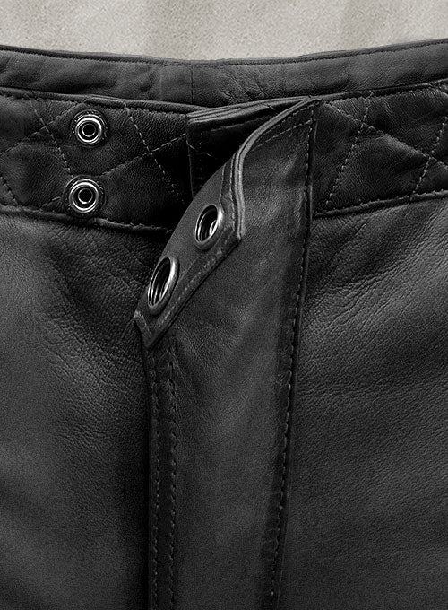 Outlaw Burnt Charcoal Leather Pants - LeatherCult