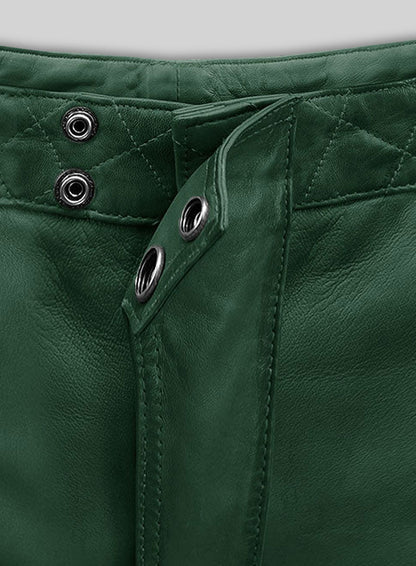 Outlaw Burnt Green Leather Pants