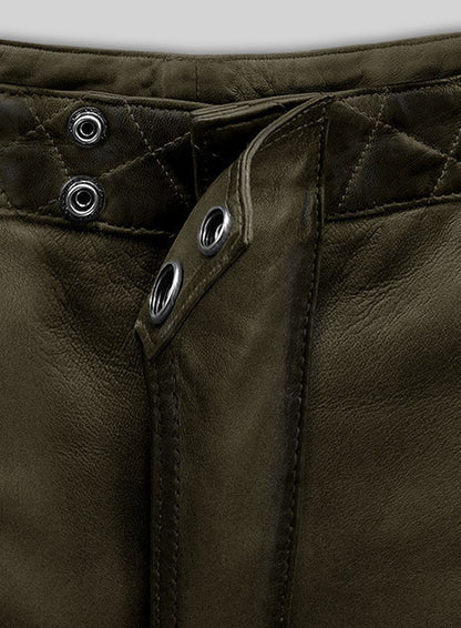 Outlaw Burnt Olive Leather Pants