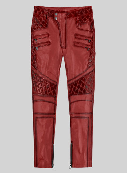 Outlaw Burnt Red Leather Pants