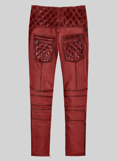 Outlaw Burnt Red Leather Pants