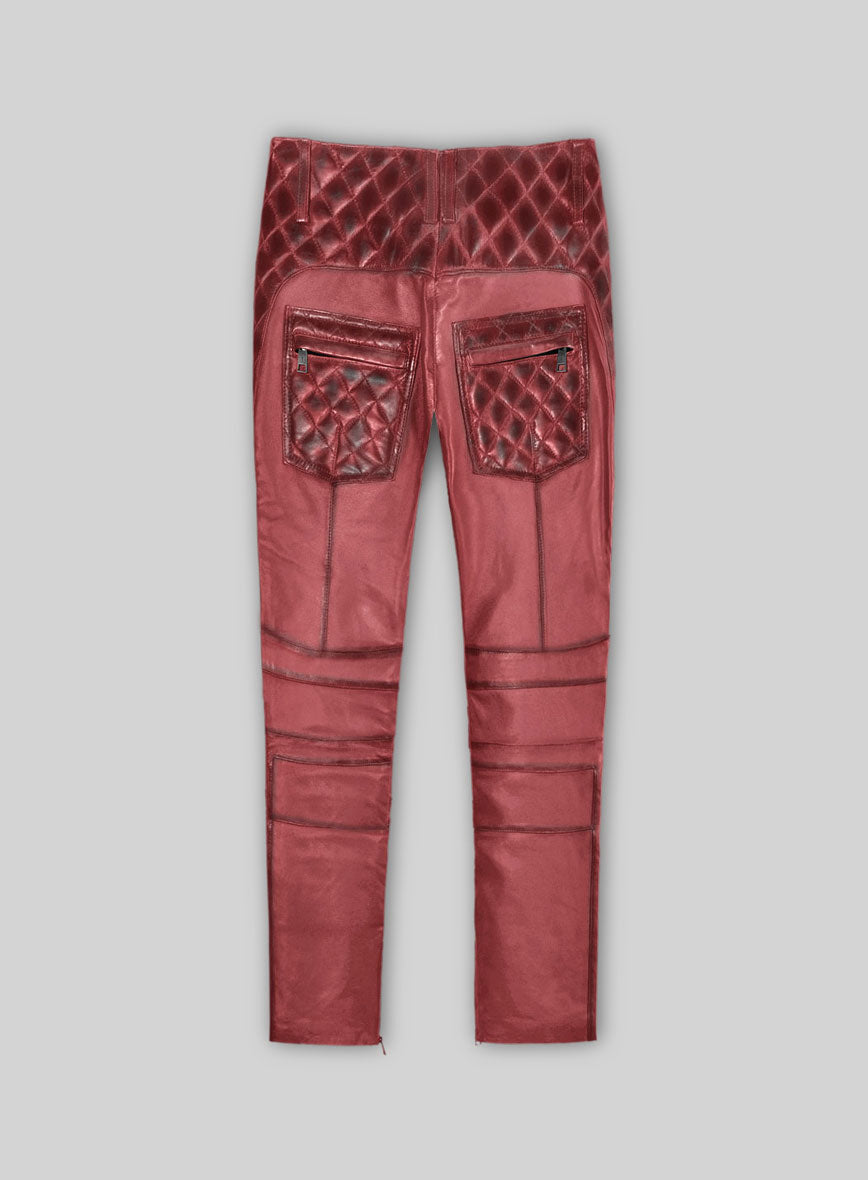 Outlaw Burnt Red Leather Pants