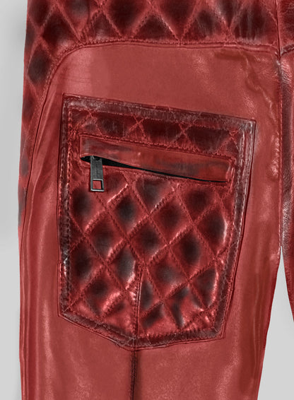 Outlaw Burnt Red Leather Pants