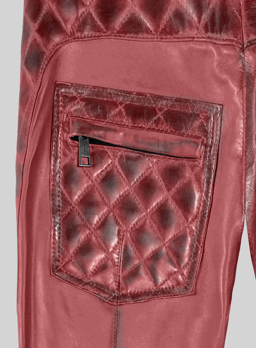 Outlaw Burnt Red Leather Pants