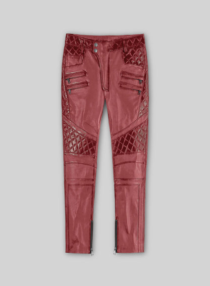 Outlaw Burnt Red Leather Pants