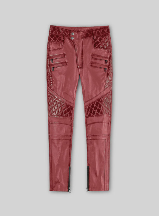 Outlaw Burnt Red Leather Pants