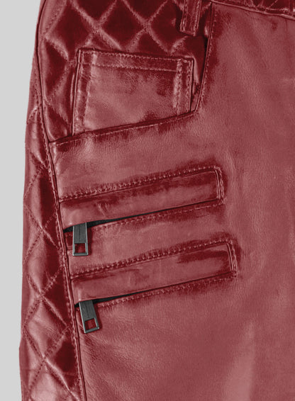 Outlaw Burnt Red Leather Pants
