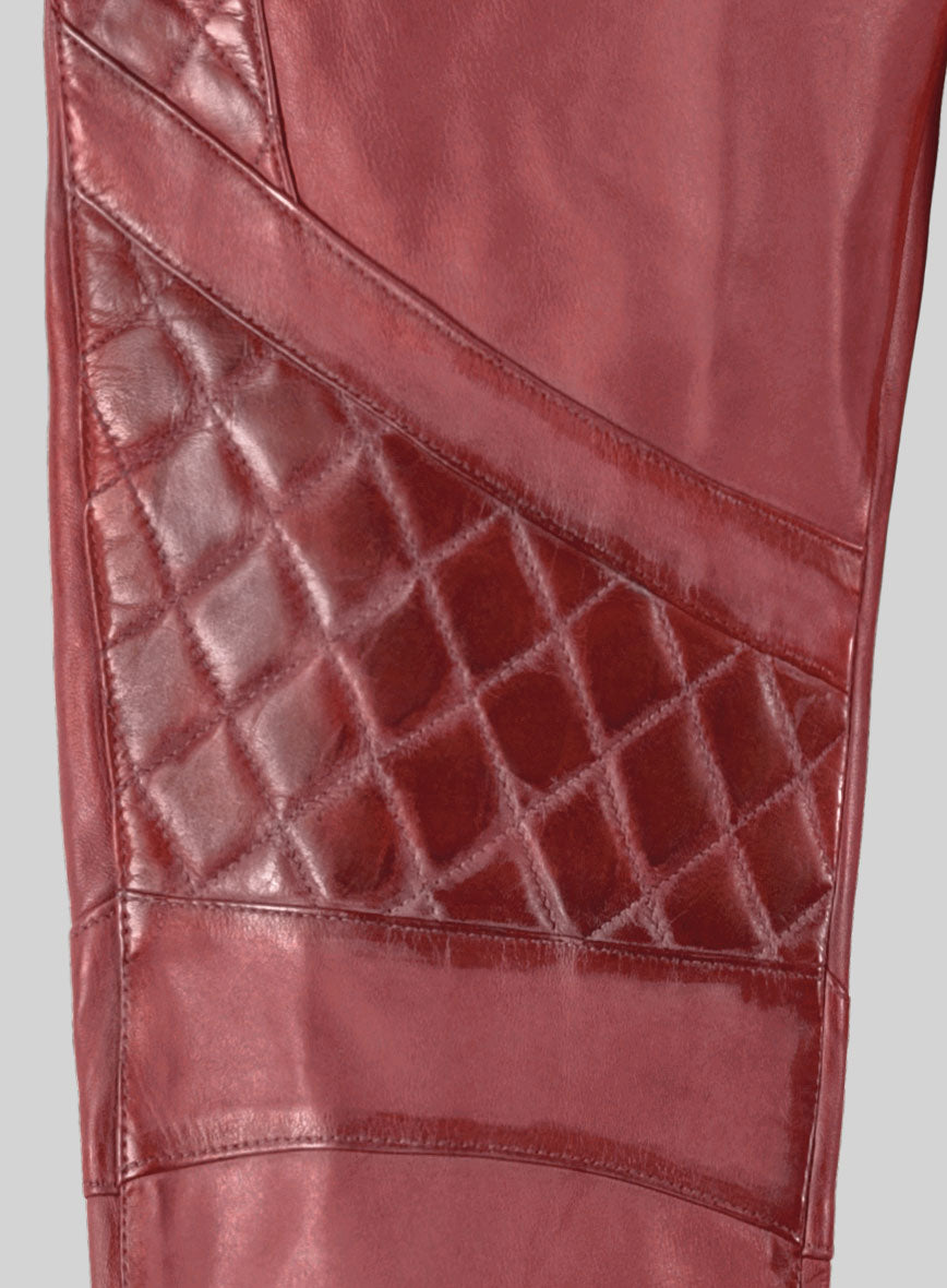 Outlaw Burnt Red Leather Pants