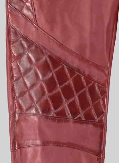 Outlaw Burnt Red Leather Pants
