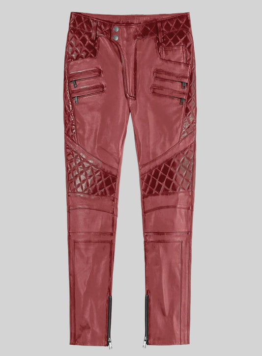 Outlaw Burnt Red Leather Pants