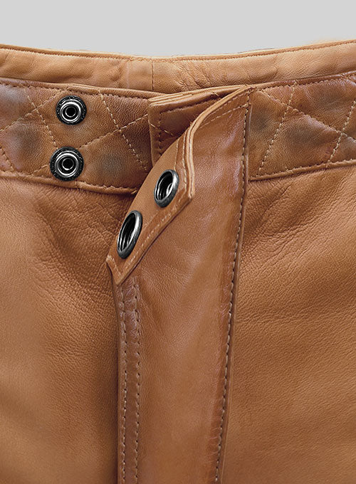 Outlaw Burnt Tan Leather Pants